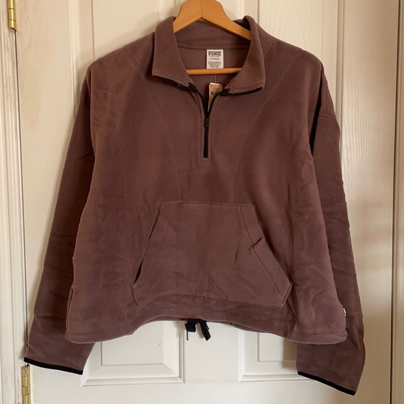 pink victorias secret polar fleece sweater - Picture 3 of 7